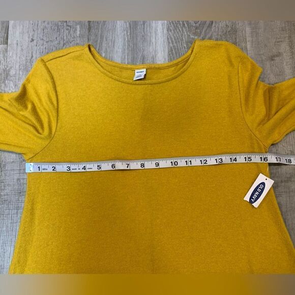 NWT Old navy plus knit Long sleeve swing mustard dress size xs petite - Picture 10 of 15